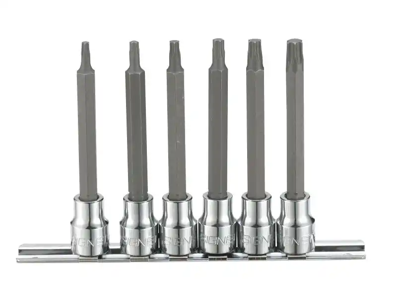 Jeu de 6 douilles Torx à prise 3/8", longues