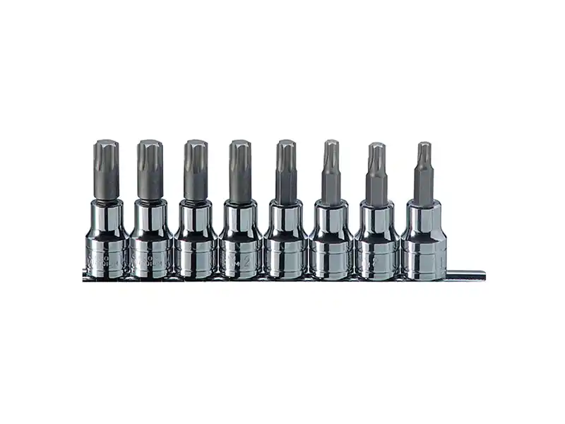 Juego de vasos con puntas torx de 1/2" dr. 8 piezas