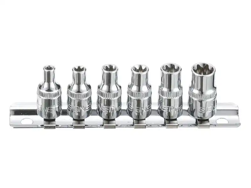 1/4" Dr. 6 pcs E-Torx Socket Set