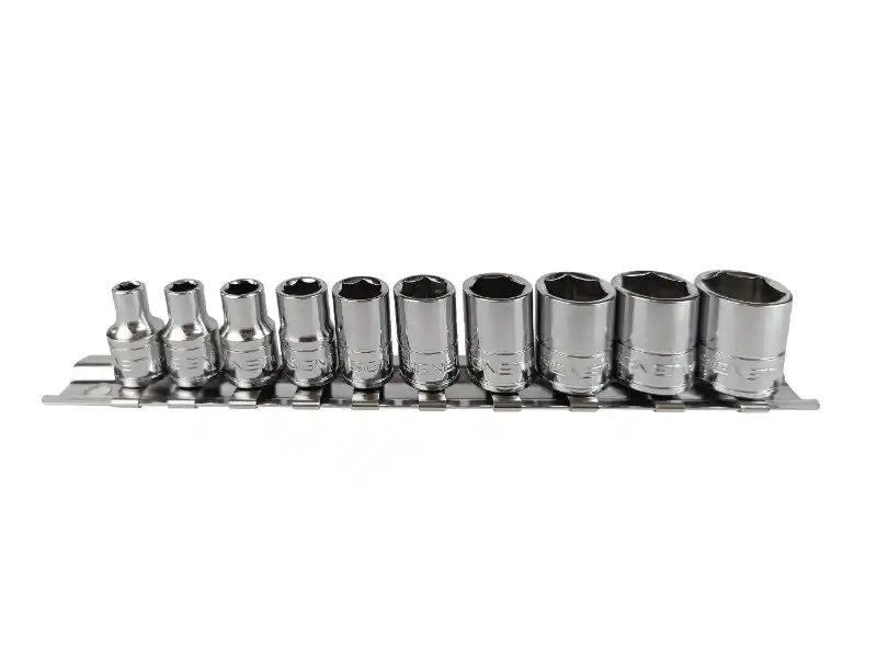 1/4" Dr. 10 pcs Socket Set, 6pt, Metric