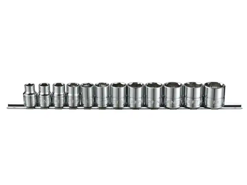 3/8" Dr. 12 pcs Socket Set, 6pt, Metric