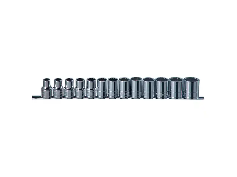 3/8" Dr. 12 pcs Socket Set, 12pt, Metric