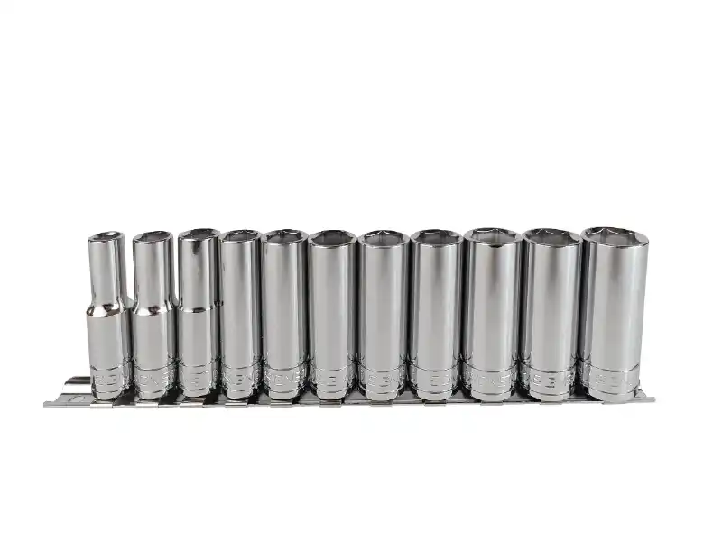 3/8" Dr. 11 pcs Socket Set, 6pt, Deep, Metric