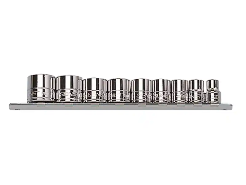 3/8" Dr. 9 pcs Socket Set, 6pt, Metric