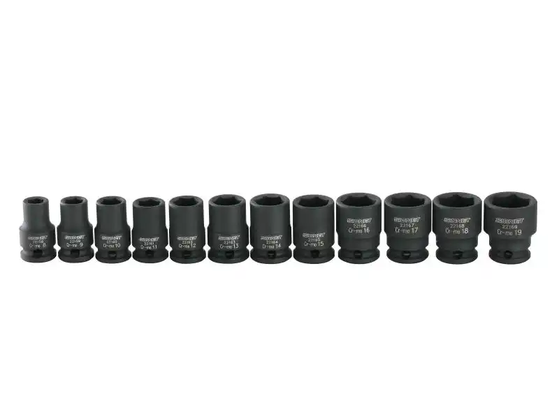 3/8" Dr. 12 pcs Impact Socket Set, Metric