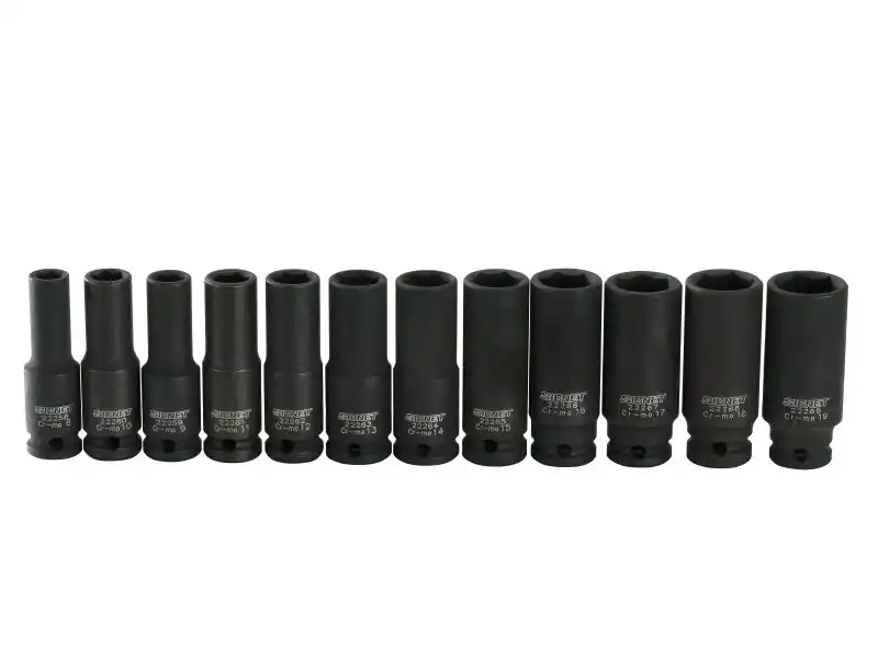 3/8" Dr. 12 pcs Impact Socket Set, Deep, Metric