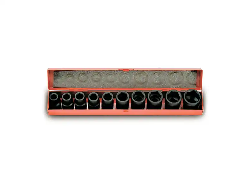 1/2" Dr. 10 pcs Impact Socket Set, Metric