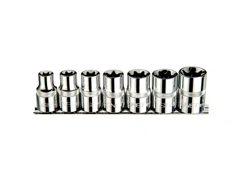 1/2" Dr. 7 pcs E-Torx Socket Set