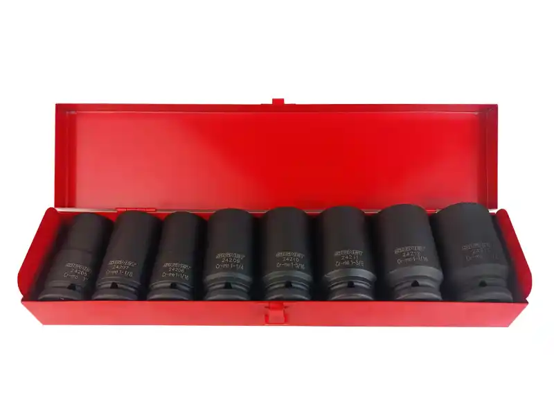 3/4" Dr. 8 pcs Impact Socket Set, Deep, SAE