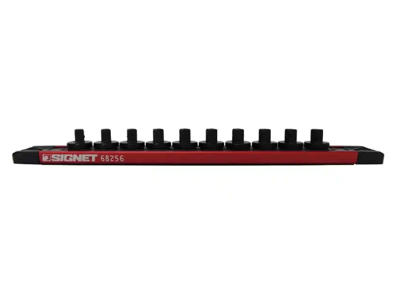 Rail à clip magnétique en aluminium, prise 1/4", 10 pièces x 210 mm, rouge