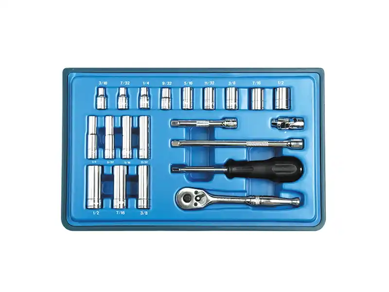 1/4" Dr. 21 pcs Socket Set, SAE