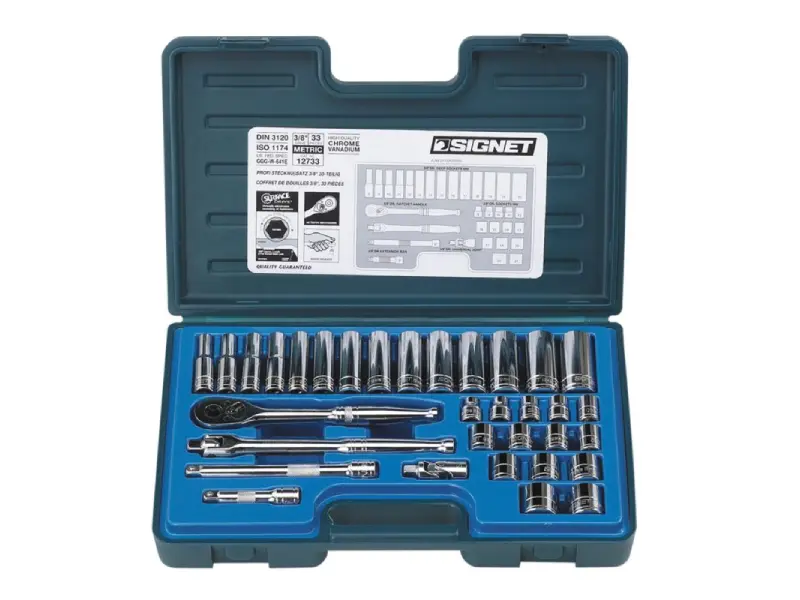 3/8" Dr. 33 pcs Socket Set, Metric