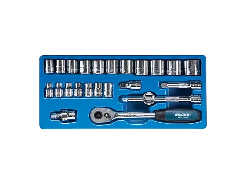 3/8" Dr. 24 pcs Socket Set, Metric