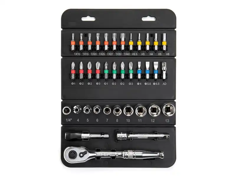 1/4" Dr. 37 pcs Socket & Bit Set, Metric