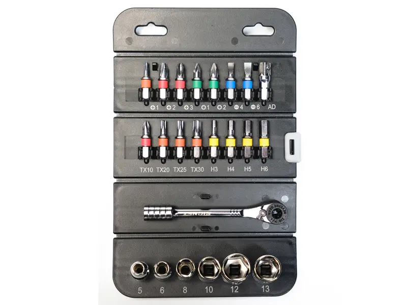 1/4" Dr. 23 pcs Mini Socket & Bit Set, Metric