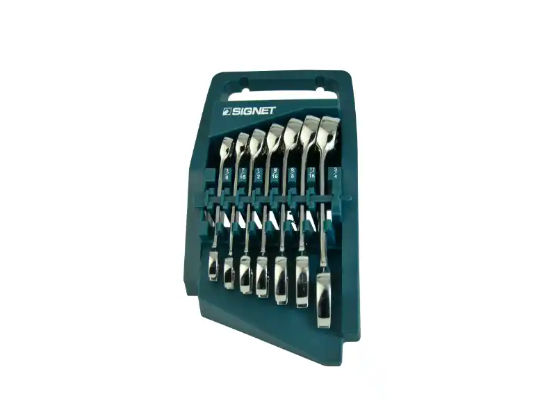 7 pcs Stubby Combination Wrench Set, SAE