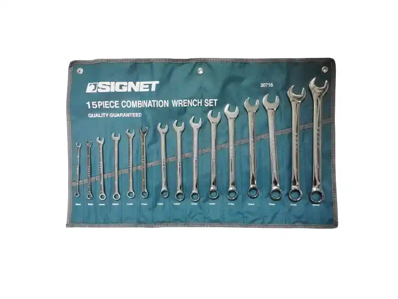 15 pcs Combination Wrench Set, Metric