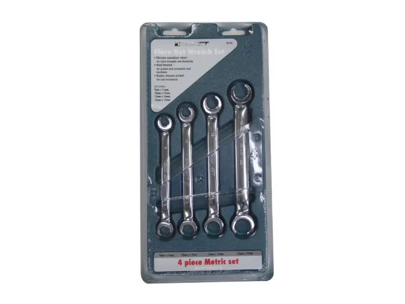 4 pcs Flare Nut Wrench Set, Metric