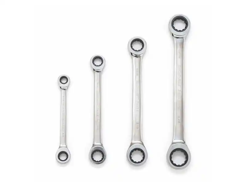 4 pcs Double Ring Ratchet Wrench Set, SAE